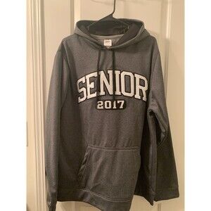 Jostens Men's Hoodie Sweatshirt High School Senior 2017 Size XL Gray
